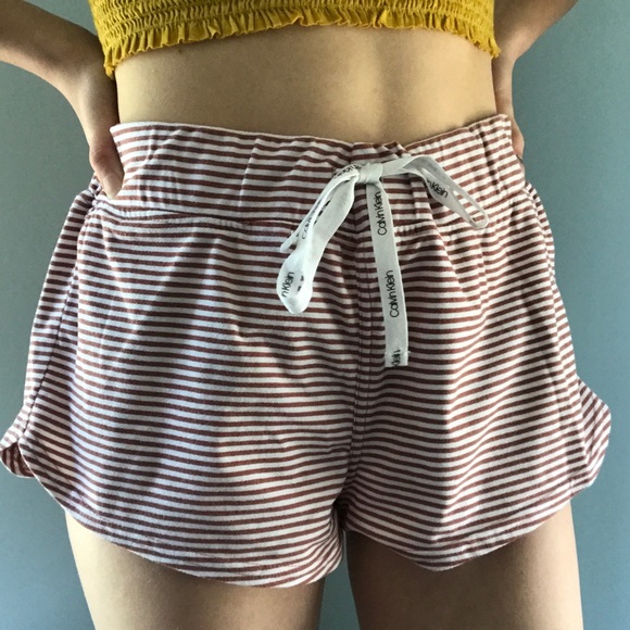Calvin Klein Other - Calvin Klein Mauve Striped Sleep Shorts M